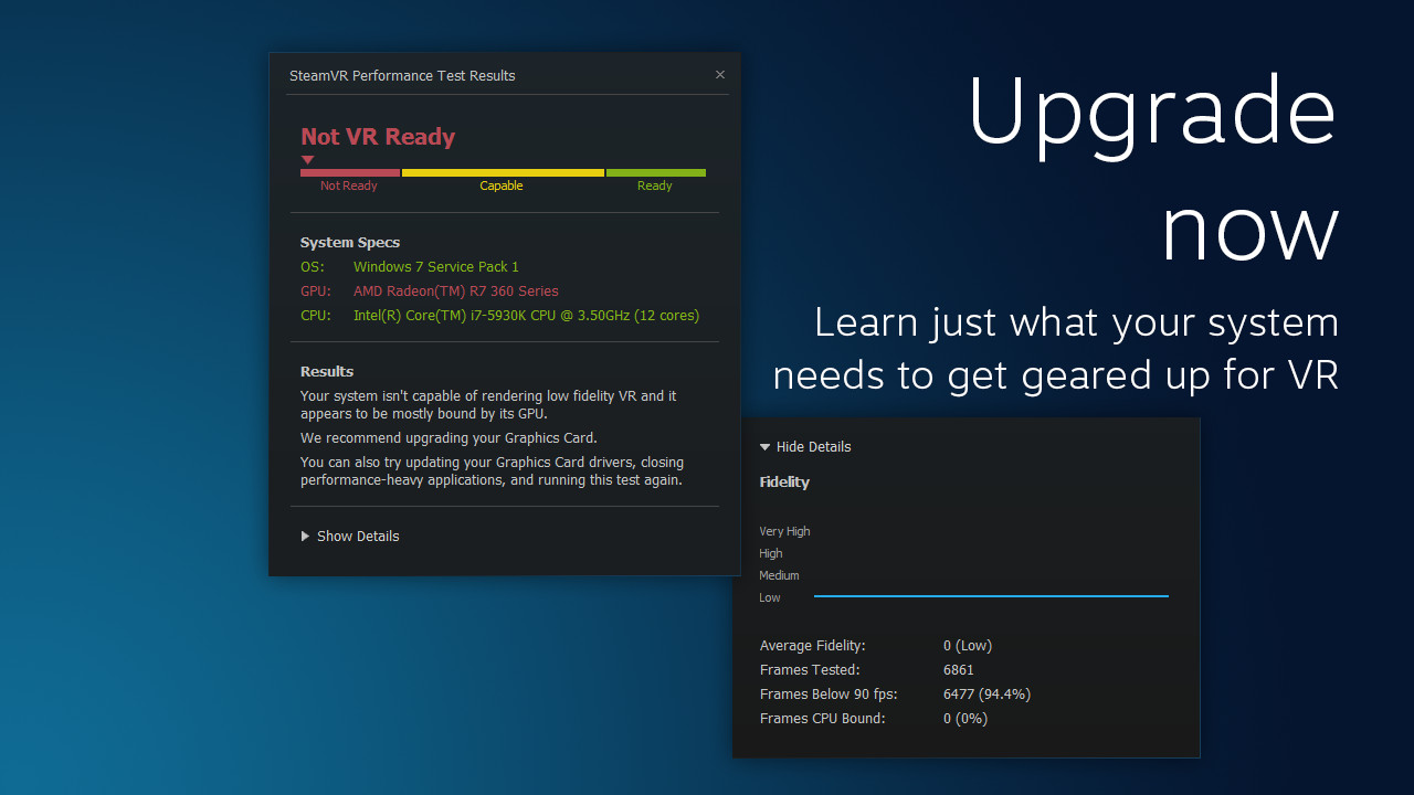 Htc Vive System Requirements >> Steamvr Performance Test On Steam Htc Vive System Requirements >> Steamvr Performance Test On Steam