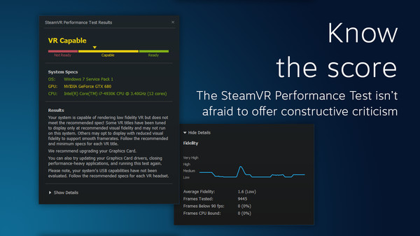Скриншот из SteamVR Performance Test
