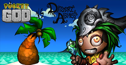 Pocket God vs Desert Ashes cover art