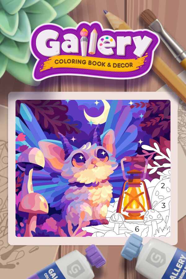Steam portrait for Gallery: Coloring book & decor.