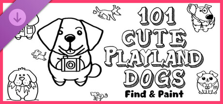 101 Cute Playland Dogs: Find & Paint - Artbook cover art