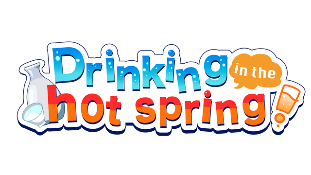 Drinking in the hot spring! Logo