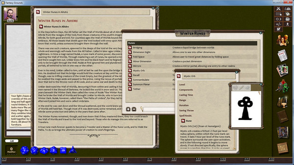 Скриншот из Fantasy Grounds - C&C: Rune Lore