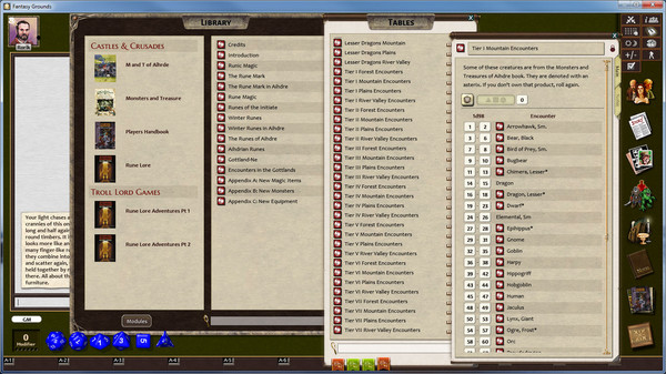 Скриншот из Fantasy Grounds - C&C: Rune Lore