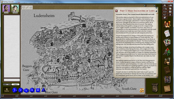 Скриншот из Fantasy Grounds - C&C: A4 Usurpers of the Fell Axe