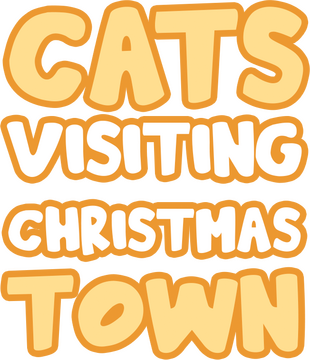 Cats Visiting Christmas Town Logo