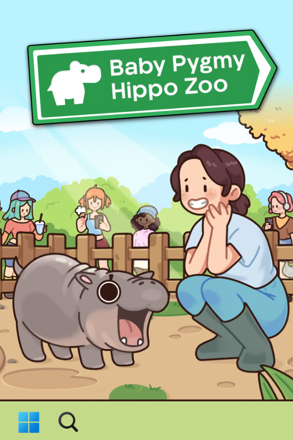 Steam portrait for Baby Pygmy Hippo Zoo.