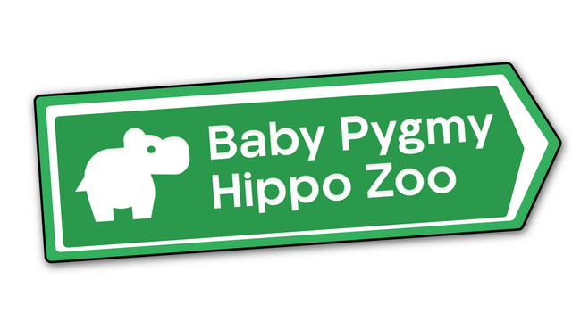 Baby Pygmy Hippo Zoo Logo