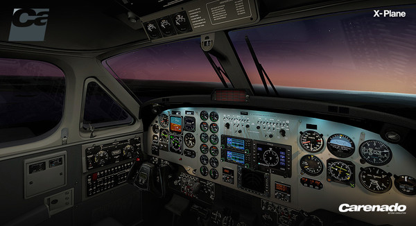 Скриншот из X-Plane 10 AddOn - Carenado - B200 King Air