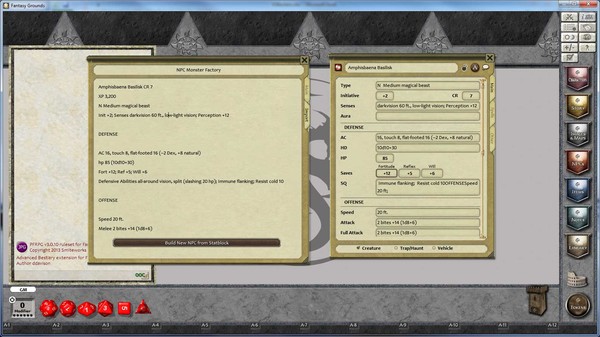 Скриншот из Fantasy Grounds - 3.5E⁄PFRPG Advanced Bestiary