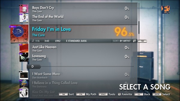 Скриншот из Rocksmith 2014 - The Cure - Friday I'm In Love