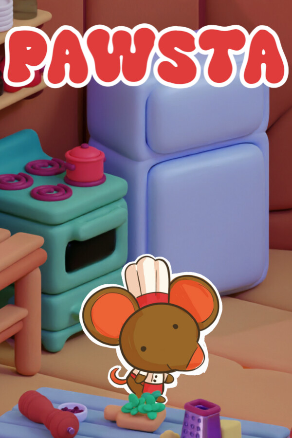 Steam portrait for Pawsta - A Cozy Claymation Cooking Game.