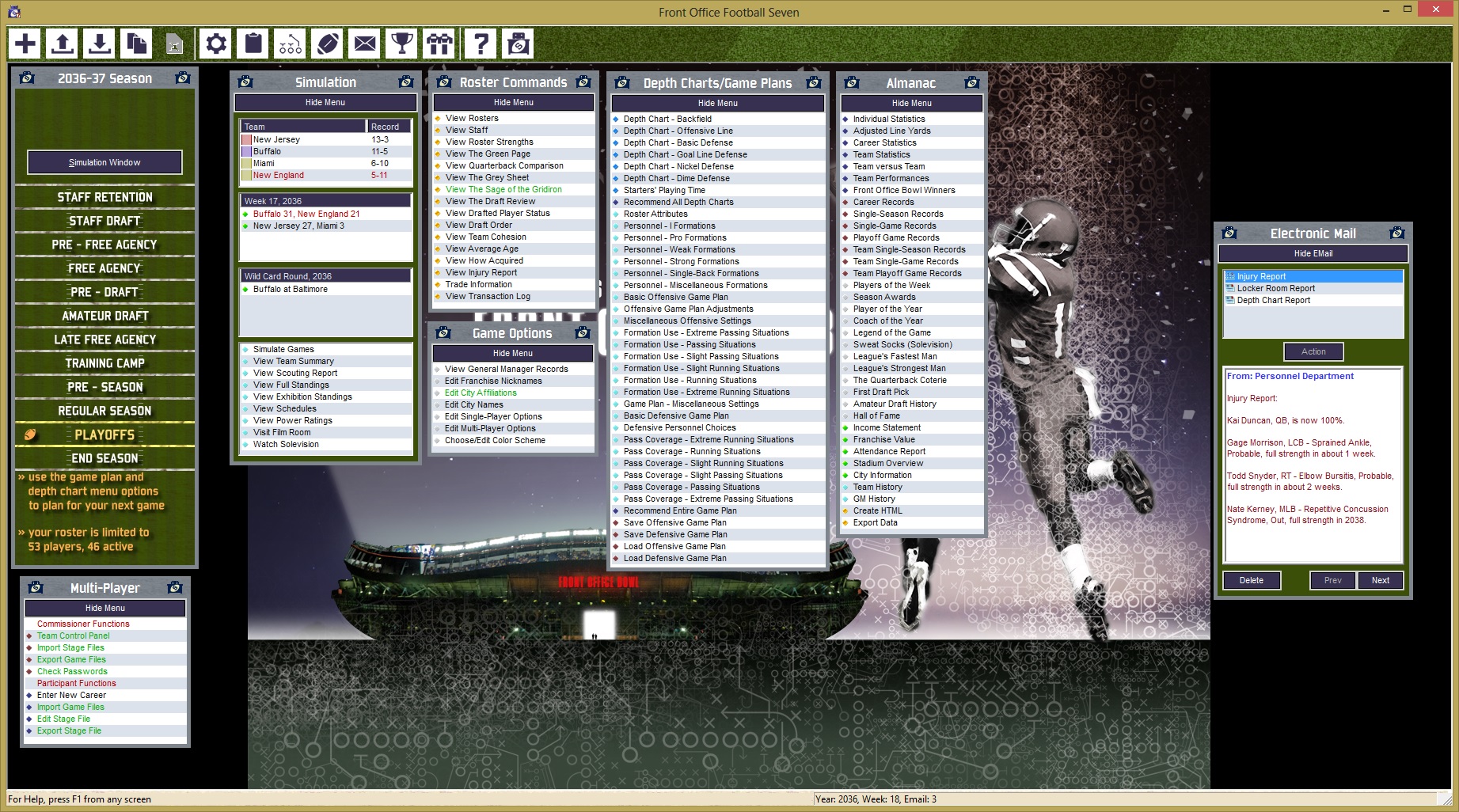 Front Office Football Seven Bilder