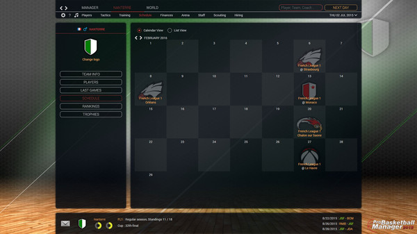 Pro Basketball Manager 2016for windows and Linux 1