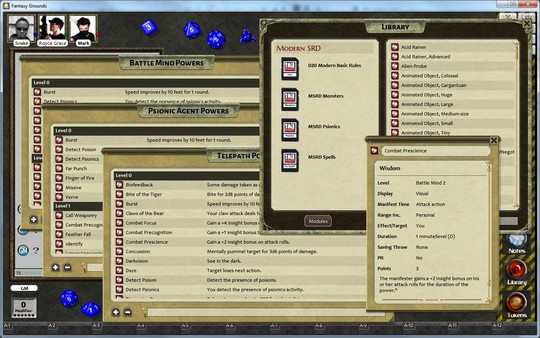 Скриншот из Fantasy Grounds - d20 Modern SRD Ruleset