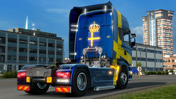 Скриншот из Euro Truck Simulator 2 - Swedish Paint Jobs Pack