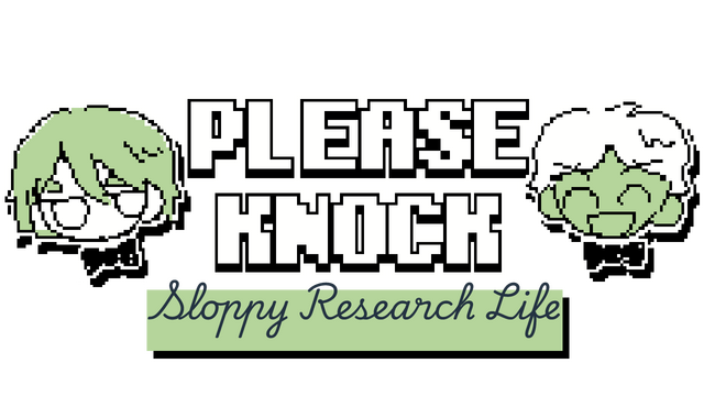 PLEASE KNOCK: Sloppy Research Life Logo