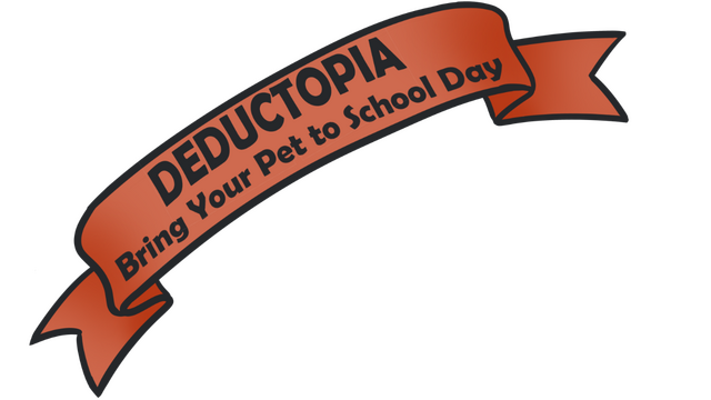 Deductopia Chapter 1: Bring Your Pet to School Day Logo