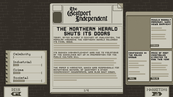 Скриншот из The Westport Independent