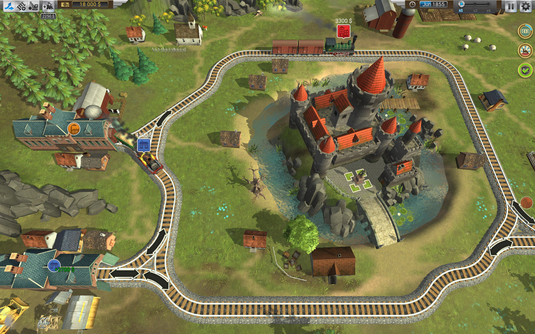 designer city building game trains