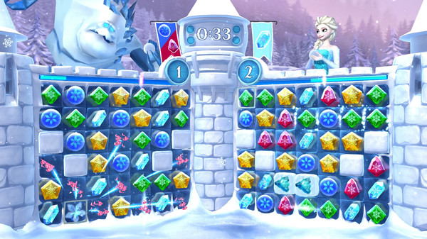 Скриншот из Frozen Free Fall: Snowball Fight