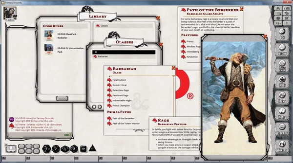 Скриншот из Fantasy Grounds - D&D Barbarian Class Pack