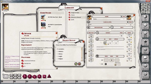 Скриншот из Fantasy Grounds - D&D Monk Class Pack