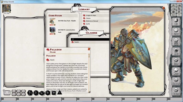 Скриншот из Fantasy Grounds - D&D Paladin Class Pack