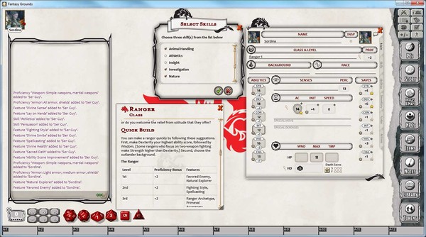 Скриншот из Fantasy Grounds - D&D Ranger Class Pack