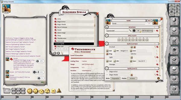 Скриншот из Fantasy Grounds - D&D Sorcerer Class Pack