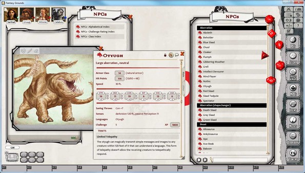 Скриншот из Fantasy Grounds - D&D Monster Manual