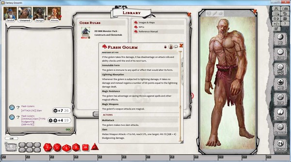 Скриншот из Fantasy Grounds - D&D Monster Pack - Constructs & Elementals