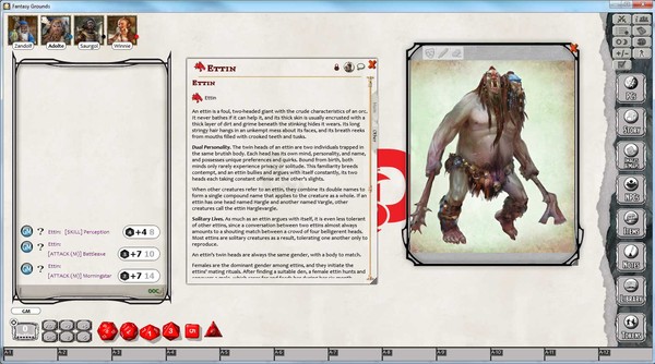 Скриншот из Fantasy Grounds - D&D Monster Pack - Fey & Giants