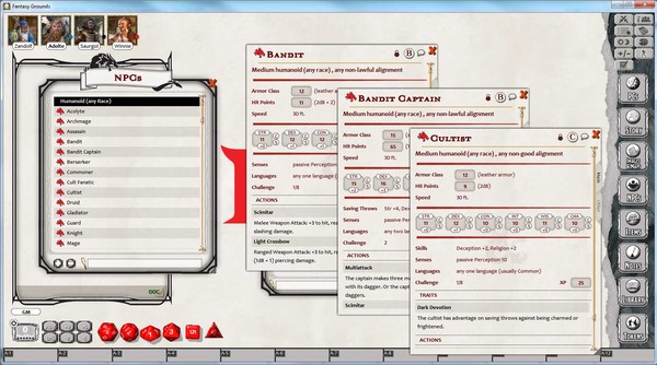 Скриншот из Fantasy Grounds - D&D Monster Pack - Humanoids