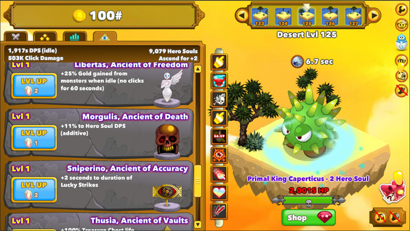 Скриншот из Clicker Heroes