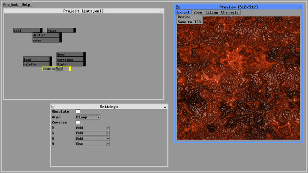 Zeuxis : procedural texture generator requirements