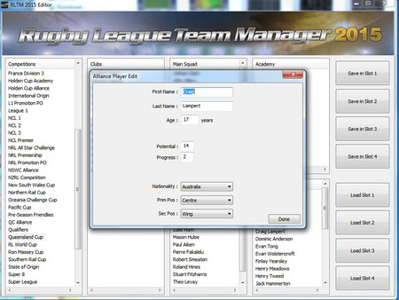 Скриншот из Rugby League Team Manager 2015