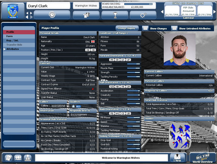 Скриншот из Rugby League Team Manager 2015