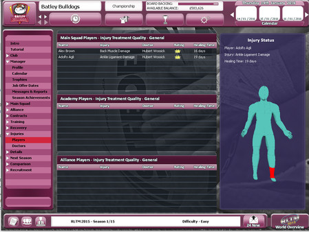 Скриншот из Rugby League Team Manager 2015