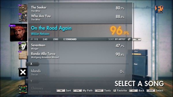 Скриншот из Rocksmith 2014 - Willie Nelson - On the Road Again