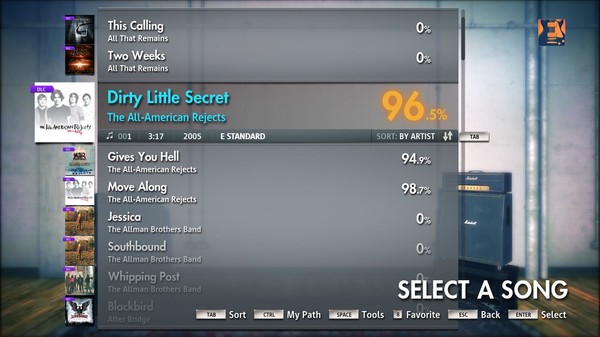 Скриншот из Rocksmith 2014 - The All-American Rejects - Dirty Little Secret