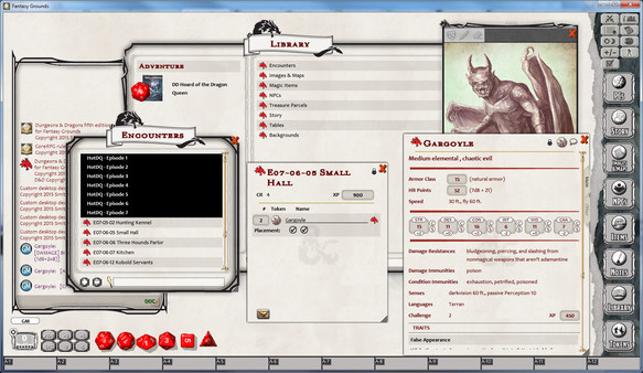 Скриншот из Fantasy Grounds - D&D Hoard of the Dragon Queen