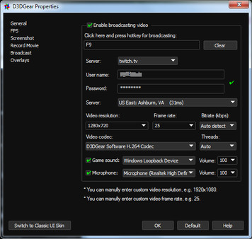 D3DGear - Game Recording and Streaming Software PC requirements