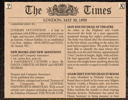 Скриншот из Sherlock Holmes Consulting Detective: The Case of the Tin Soldier