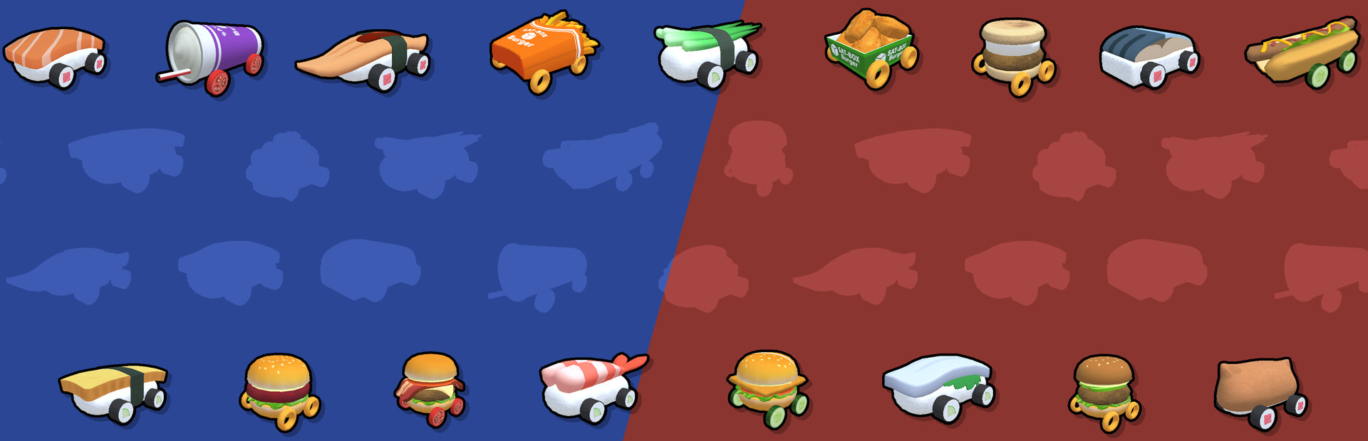 SUSHI vs BURGER Race