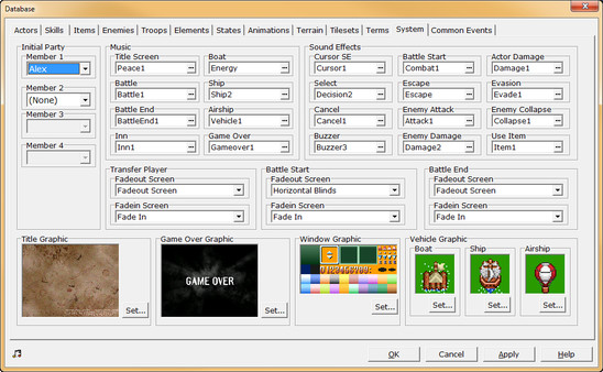 Скриншот из RPG Maker 2000