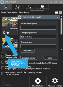 Скриншот из CPUCores :: Maximize Your FPS