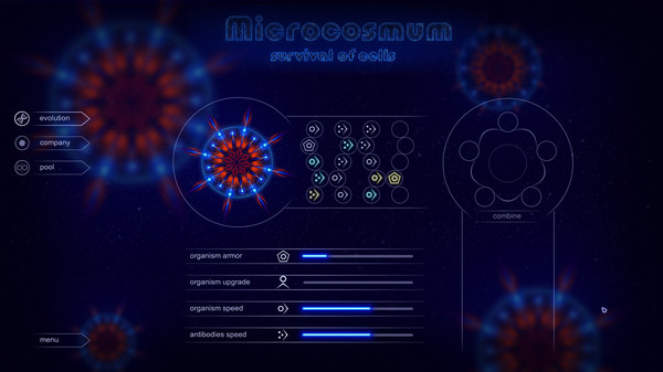 Microcosmum: survival of cells minimum requirements