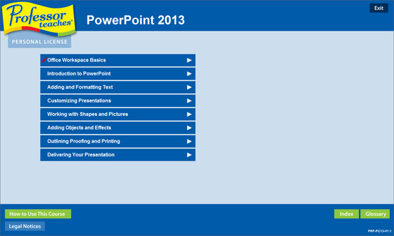 Скриншот из Professor Teaches® PowerPoint 2013 & 365