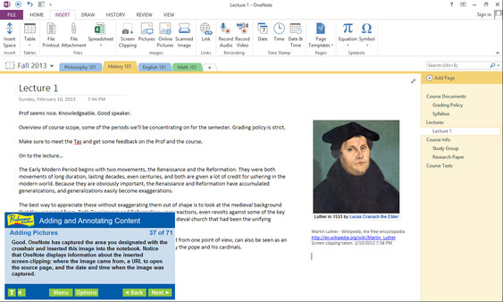 Professor Teaches OneNote 2013 & 365 screenshot